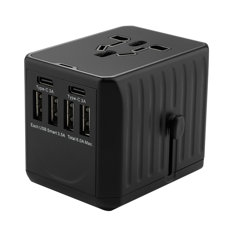 2020 uus 110-250V US AUS UK EU plug mobiiltelefoni tarvikud 6USB laadija 6A väljunduniversaalne reisikadapter 4USB+2Type-C